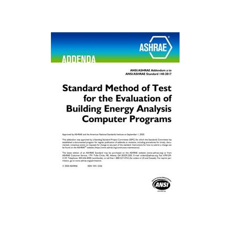 ASHRAE 140-2017 Addenda a