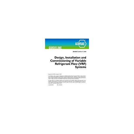 Guideline 41-2020 -- Design, Installation and Commissioning of Variable Refrigerant Flow (VRF) Systems