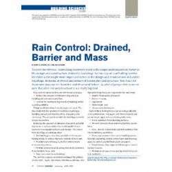 Building Sciences: Rain Control: Drained, Barrier and Mass