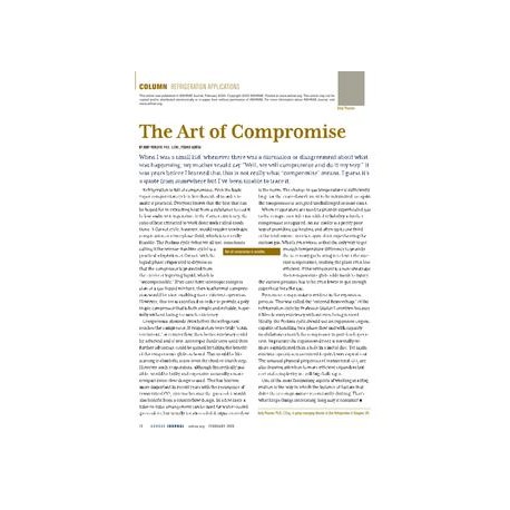 Refrigeration Applications: The Art of Compromise