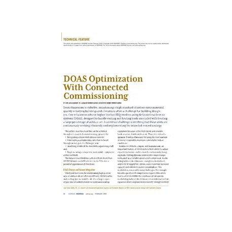 DOAS Optimization With Connected Commissioning