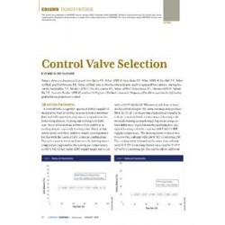 Engineer&x27;s Notebook: Control Valve Selection