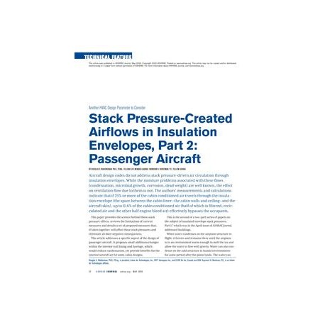 Stack Pressure-Created Airflows in Insulation Envelopes, Part 2 - Passenger Aircraft