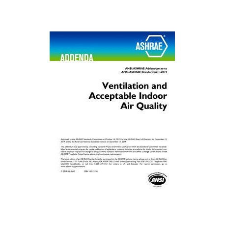 ASHRAE 62.1-2019 Addendum ao