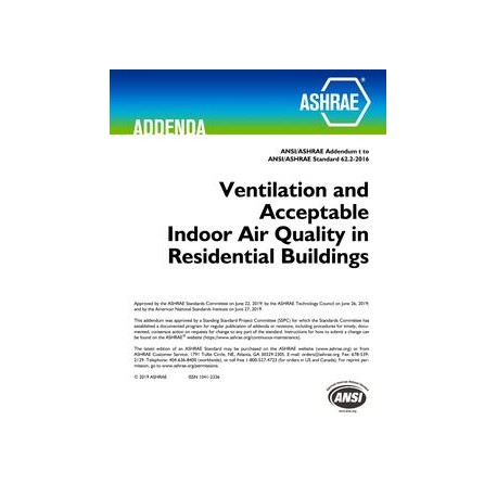 ASHRAE 62.2-2016 Addendum t