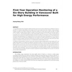 First-Year Operation Monitoring of a Six-Story Building in Vancouver Built for High Energy Performance