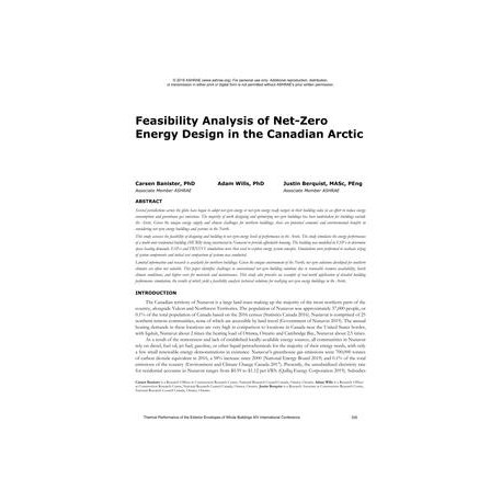 Feasibility Analysis of Net-Zero Energy Design in the Canadian Arctic