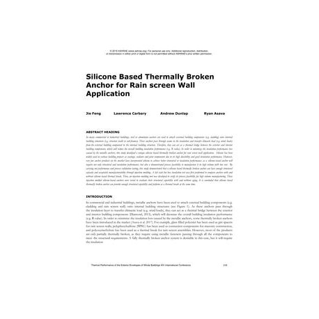 Silicone Based Thermally Broken Anchor for Rain screen Wall Application