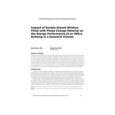 Impact of Double-Glazed Window Filled with Phase Change Material on the Energy Performance of an Office Building in a Semiarid C