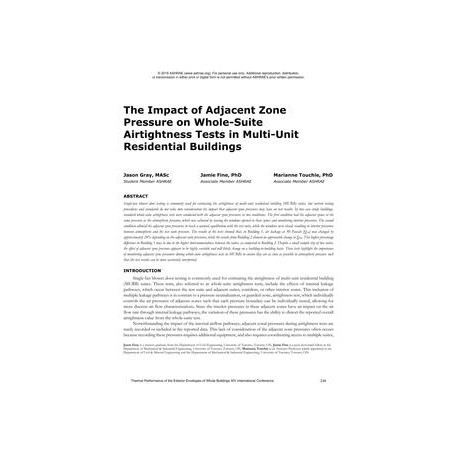 The Impact of Adjacent Zone Pressure on Whole-Suite Airtightness Tests in Multi-Unit Residential Buildings