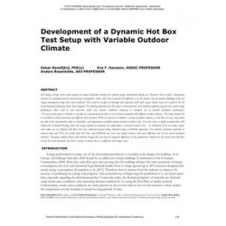 Development of a Dynamic Hot Box Test Setup with Variable Outdoor Climate