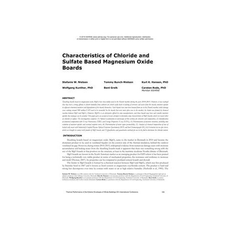 Characteristics of Chloride and Sulfate Based Magnesium Oxide Boards