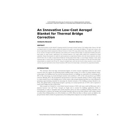 An Innovative Low-Cost Aerogel Blanket for Thermal Bridge Correction