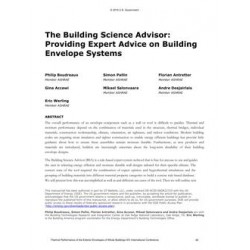 The Building Science Advisor: Providing Expert Advice on Building Envelope Systems