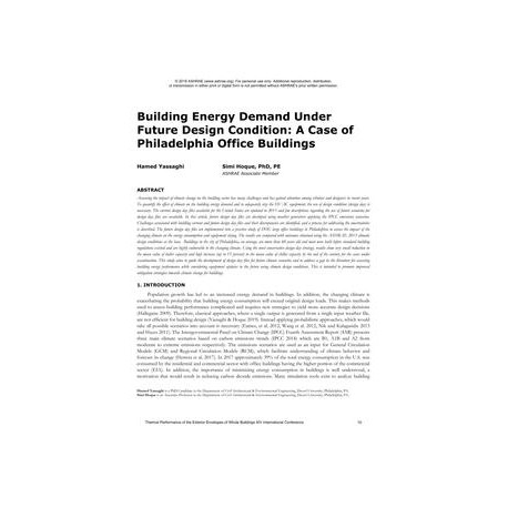 Building Energy Demand Under Future Design Condition: A Case of Philadelphia Office Buildings