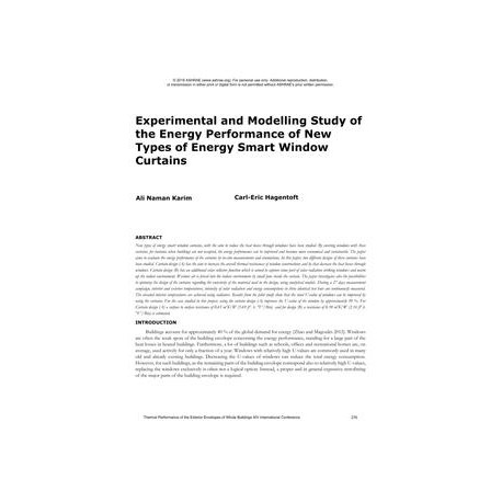 Experimental and Modelling Study of the Energy Performance of New Types of Energy Smart Window Curtains