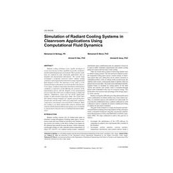 CH-18-018 -- Simulation of Radiant Cooling Systems in Cleanroom Applications Using Computational Fluid Dynamics