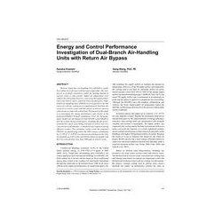 CH-18-013 -- Energy and Control Performance Investigation of Dual-Branch Air-Handling Units with Return Air Bypass