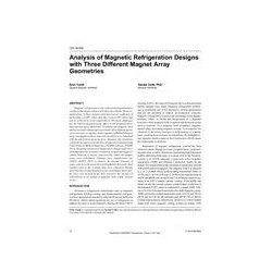 CH-18-002 -- Analysis of Magnetic Refrigeration Designs with Three Different Magnet Array Geometries