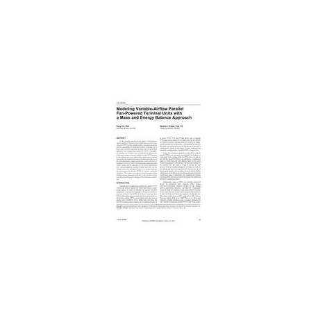 CH-18-004 -- Modeling Variable-Airflow Parallel Fan-Powered Terminal Units with a Mass and Energy Balance Approach