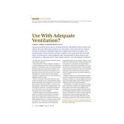 IEQ Applications: Use With Adequate Ventilation?