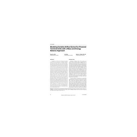 CH-18-003 -- Modeling Variable-Airflow Series Fan-Powered Terminal Units with a Mass and Energy Balance Approach