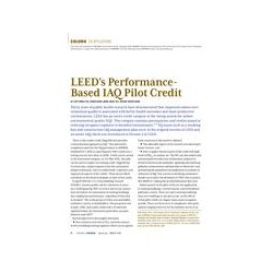 IEQ Applications: LEED&x27;s Performance-Based IAQ Pilot Credit