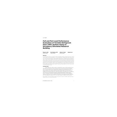 LV-17-C067 -- Full- and Part-Load Performance Evaluation of a Variable Refrigerant Flow (VRF) System Using an Occupancy-Simulate