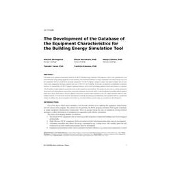 LV-17-C026 -- The Development of the Database of the Equipment Characteristics for the Building Energy Simulation Tool