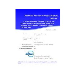 RP-1535 -- A Heat Transfer and Friction Factor Correlation for Low Air-side Reynolds Number Applications of Compact