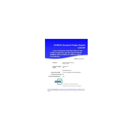 RP-1535 -- A Heat Transfer and Friction Factor Correlation for Low Air-side Reynolds Number Applications of Compact