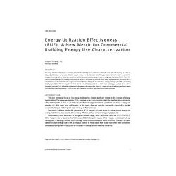 OR-16-C030 -- Energy Utilization Effectiveness (EUE): A New Metric for Commercial Building Energy Use Characterization