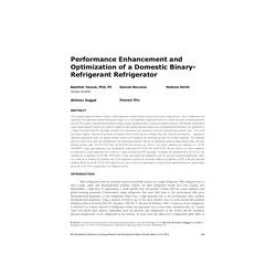 ICER16-37 -- Performance Enhancement and Optimization of a Domestic Binary-Refrigerant Refrigerator