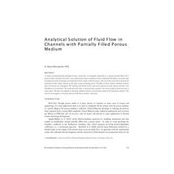 ICER16-36 -- Analytical Solution of Fluid Flow in Channels with Partially Filled Porous Medium