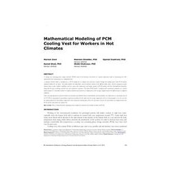 ICER16-17 -- Mathematical Modeling of PCM Cooling Vest for Workers in Hot Climates