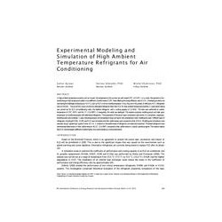 ICER16-38 -- Experimental Modeling and Simulation of High Ambient Temperature Refrigerants for Air Conditioning