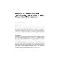 ICER16-25 -- Modeling of Condensation Film Thickness and Heat Transfer in Two-Phase Closed Thermosyphons