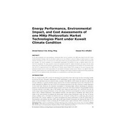 ICER16-12 -- Performance, Energy Efficiency, Cost Competitiveness, and Global Warming Assessments of Residential Scale Solar The