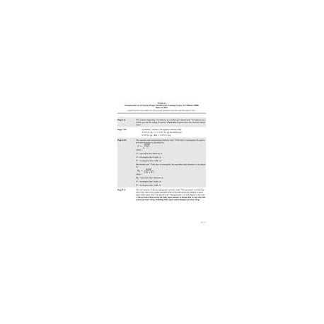 Errata to Fundamentals of Air System Design I-P, 2nd Edition, July 21, 2015