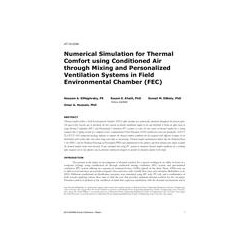 AT-15-C058 -- Numerical Simulation for Thermal Comfort Using Conditioned Air through Mixing and Personalized Ventilation Systems