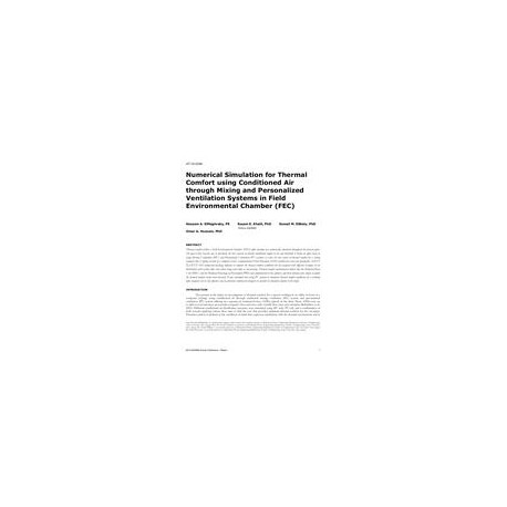 AT-15-C058 -- Numerical Simulation for Thermal Comfort Using Conditioned Air through Mixing and Personalized Ventilation Systems