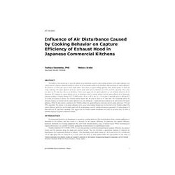 AT-15-C041 -- Influence of Air Disturbance Caused by Cooking Behavior on Capture Efficiency of Exhaust Hood in Japanese Commerci