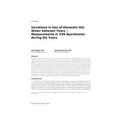 AT-15-C029 -- Variations in Use of Domestic Hot Water between Years--Measurements in 539 Apartments during Six Years