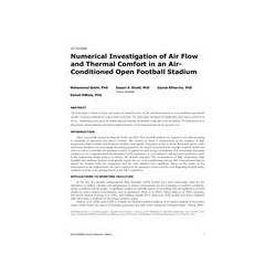 AT-15-C064 -- Numerical Investigation of Airflow and Thermal Comfort in an Air-Conditioned Open Football Stadium