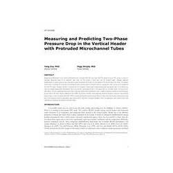 AT-15-C026 -- Measuring and Predicting Two-Phase Pressure Drop in the Vertical Header with Protruded Microchannel Tubes