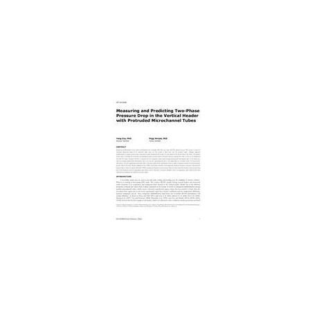 AT-15-C026 -- Measuring and Predicting Two-Phase Pressure Drop in the Vertical Header with Protruded Microchannel Tubes