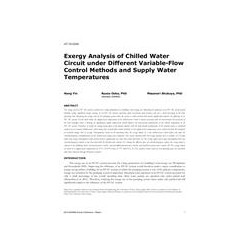 AT-15-C005 -- Exergy Analysis of Chilled-Water Circuit under Different Variable-Flow Control Methods and Supply Water Temperatur