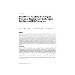 AT-15-C044 -- Novel Frost-Handling Techniques Using Air-Bearing Heat Exchangers for Household Refrigerators