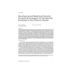 AT-15-C030 -- Developing and Modeling Potential Precooling Strategies for Residential Buildings in the Phoenix Climate