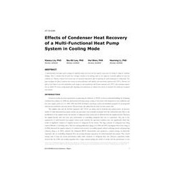 AT-15-C006 -- Effects of Condenser Heat Recovery of a Multi-Functional Heat Pump System in Cooling Mode